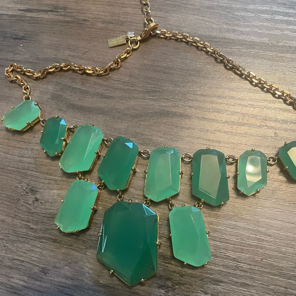 Kate Spade Green and Gold Necklace